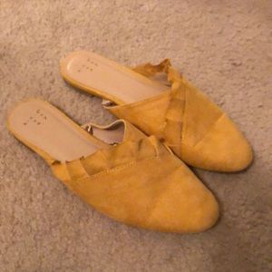 Yellow slip on shoes